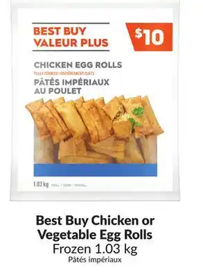 Chalo FreshCo Best Buy Chicken or Vegetable Egg Rolls Frozen 1.03 kg offer