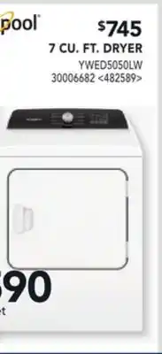 RONA 7 CU.FT. DRYER offer