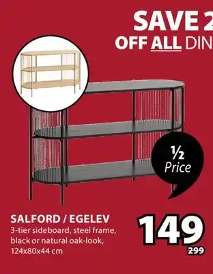 JYSK SALFORD/EGELEV 3-tier sideboard offer