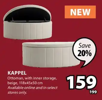 JYSK Kappel Ottoman offer