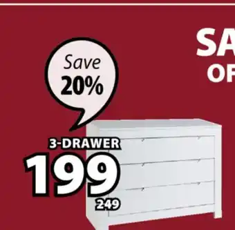 JYSK HULL 3-DRAWER CHEST offer