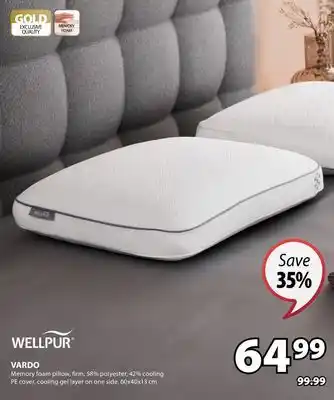 JYSK WELLPUR VARDO Memory foam pillow offer