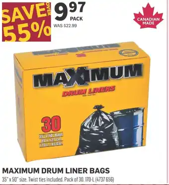 Co-op Maximum drum liner bags offer