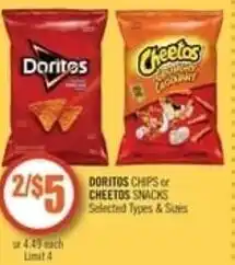 Shoppers Drug Mart Doritos chips or cheetos offer