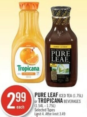 Shoppers Drug Mart Pure leaf offer