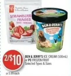 Shoppers Drug Mart Ben & jerry's offer