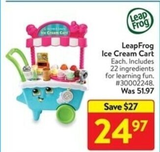 Walmart LeapFrog Ice Cream Cart offer