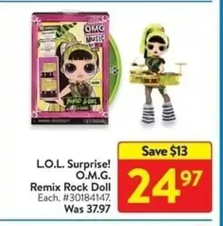 Walmart L.O.L Surprise O.M.G Remix Rock Doll offer