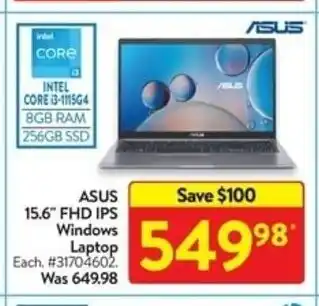 Walmart ASUS 15.6 FHD IPS Windows Laptop offer