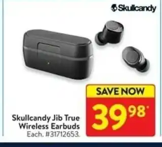 Walmart Skullcandy Jib true Wireless Earbuds offer