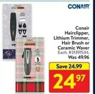 Walmart Conair Hairclipper Lithium Trimmer offer