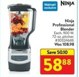 Walmart Ninja Professional Blender offer
