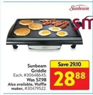 Walmart Sunbeam Griddle offer