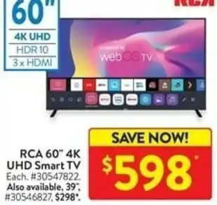 Walmart RCA 60 4K UHD Smart TV offer