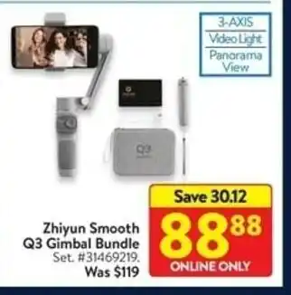 Walmart Zhiyun Smooth Q3 Gimbal Bundle offer