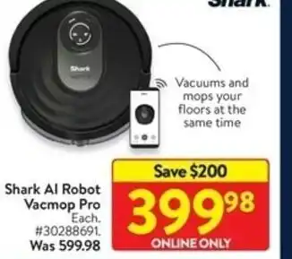 Walmart Shark AI Robot Vacmop Pro offer