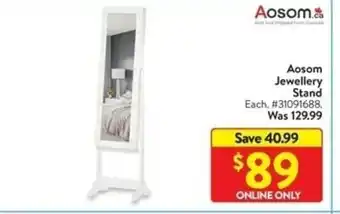 Walmart Aosom Jewellery Stand offer