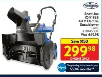 Walmart Snow Joe iON18SB offer
