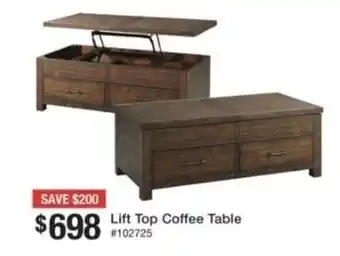 Bad Boy Superstore Lift Top Coffee Table offer