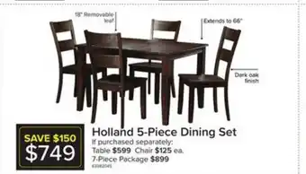 Leon's Holland 5-Piece Dining Set offer