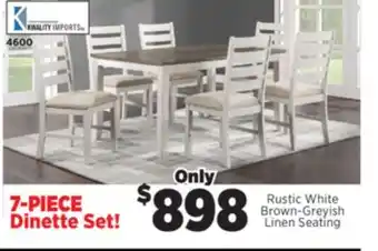 Surplus Furniture Melbourne 7Pc Dinette Set offer