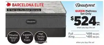 Surplus Furniture Barcelona Elite Queen Mattress Set offer