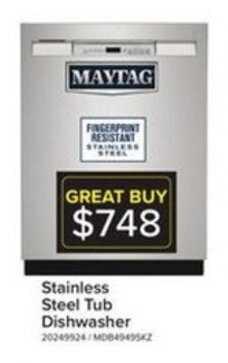 Leon's Stainless Steel Tub Dishwasher offer