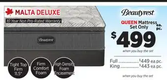 Surplus Furniture Malta Deluxe Queen Mattress Set offer