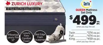 Surplus Furniture Zurich Luxury Queen Mattress Set offer