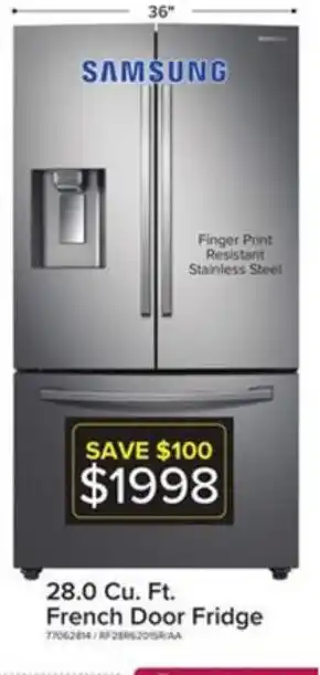 Leon's 28.0 Cu Ft French Fridge offer