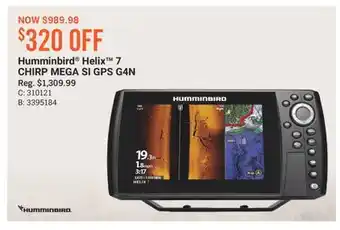 Cabela's Humminbird Helix 7 CHIRP MEGA SI GPS G4N offer