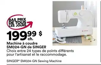 Michaels Machine à coudre SM024-GN de SINGER offer