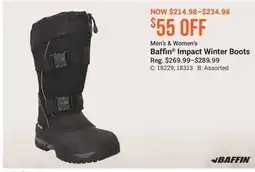 Cabela's Men's & Women's Baffin Impact Winter Boots offer