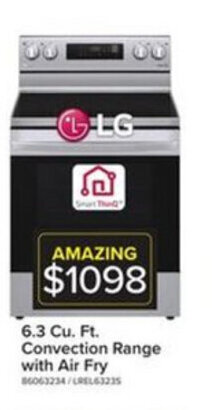Leon's 6.3 Cu Ft Convection Range with Air Fry offer