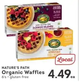 IGA Nature's path organic waffles offer
