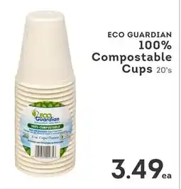 IGA Eco guardian 100% compostable cups offer