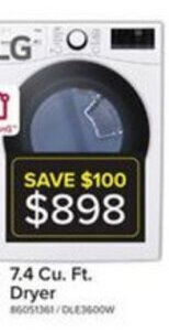 Leon's 7.4 Cu. Ft. Dryer offer