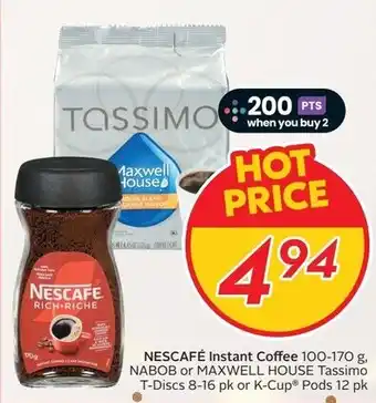 Sobeys Nescafé instant coffee offer