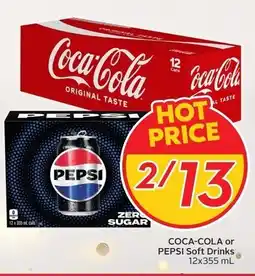 Sobeys Coca-cola or pepsi soft drinks offer