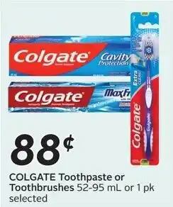 Sobeys Colgate toothpaste or toothbrushes offer