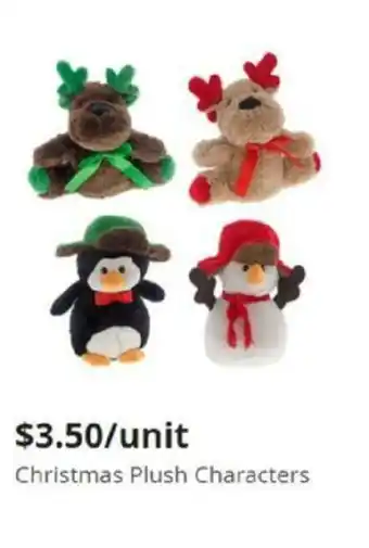 Dollarama Christmas Plush Characters offer
