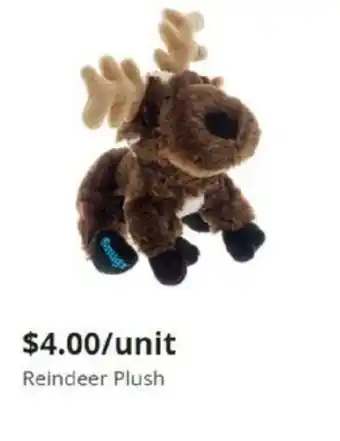 Dollarama Reindeer Plush offer