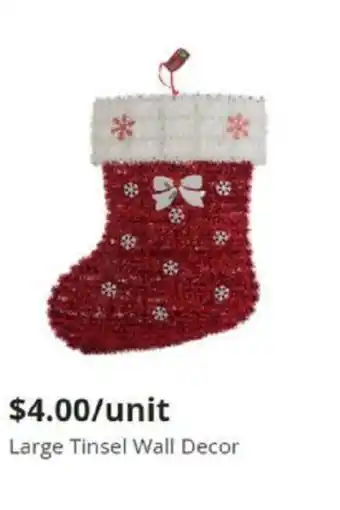 Dollarama Large Tinsel Wall Decor offer