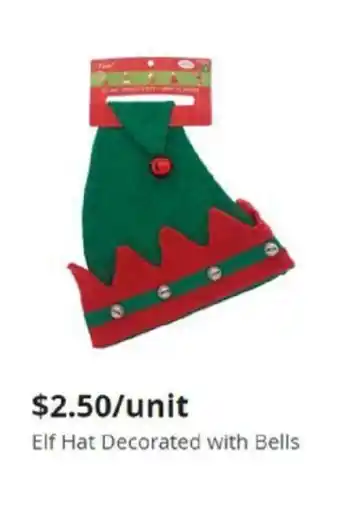 Dollarama Elf Hat Decorated with Bells offer