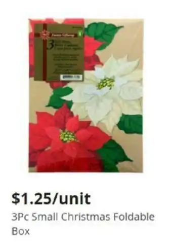 Dollarama 3Pc Small Christmas Foldable Box offer