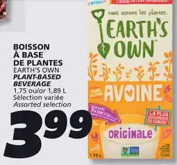 IGA EARTH'S OWN PLANT-BASED BEVERAGE offer