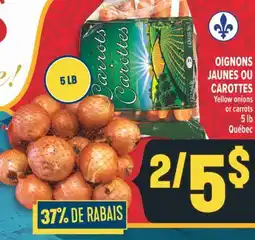 Marché Adonis OIGNONS JAUNES OU CAROTTES | YELLOW ONIONS OR CARROTS offer