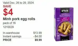 Costco Minh pork egg rolls offer