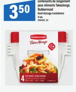 Maxi CONTENANTS DE RANGEMENT POUR ALIMENTS TAKEALONGS RUBBERMAID, 4 un offer