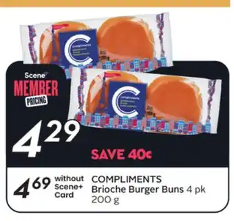 Sobeys COMPLIMENTS Brioche Burger Buns offer